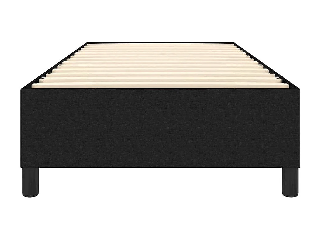 Lit adulte Noir 90x200 cm Tissu BE7148