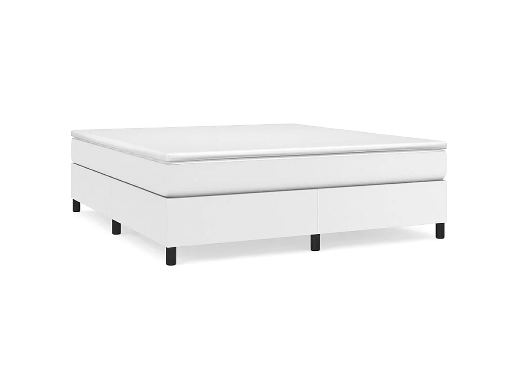 Lit adulte Blanc 160x200 cm Similicuir BE6531