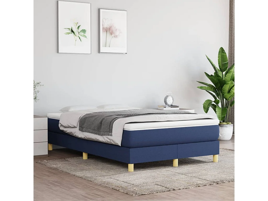 Bedframe stof blauw 120x200 cm NL85385