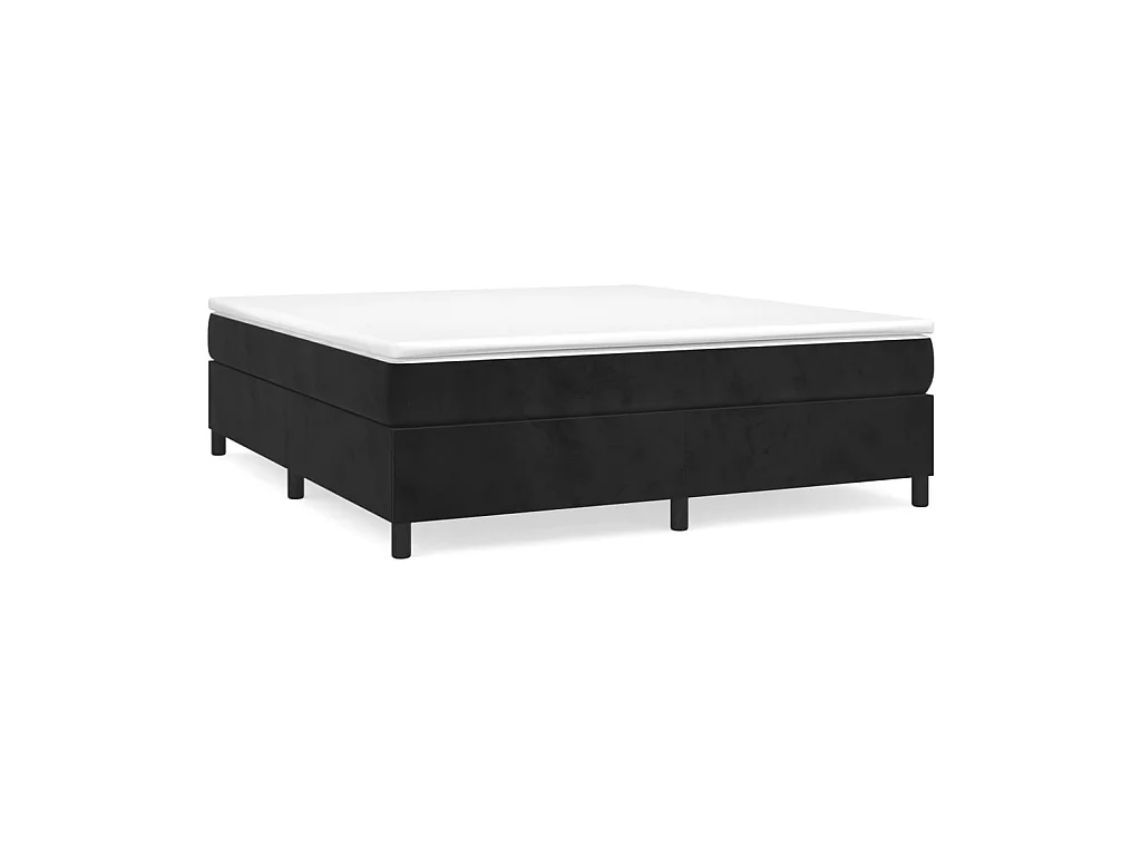 Letto matrimoniale a Molle Nero 160x200 cm in Tessuto CFW285758
