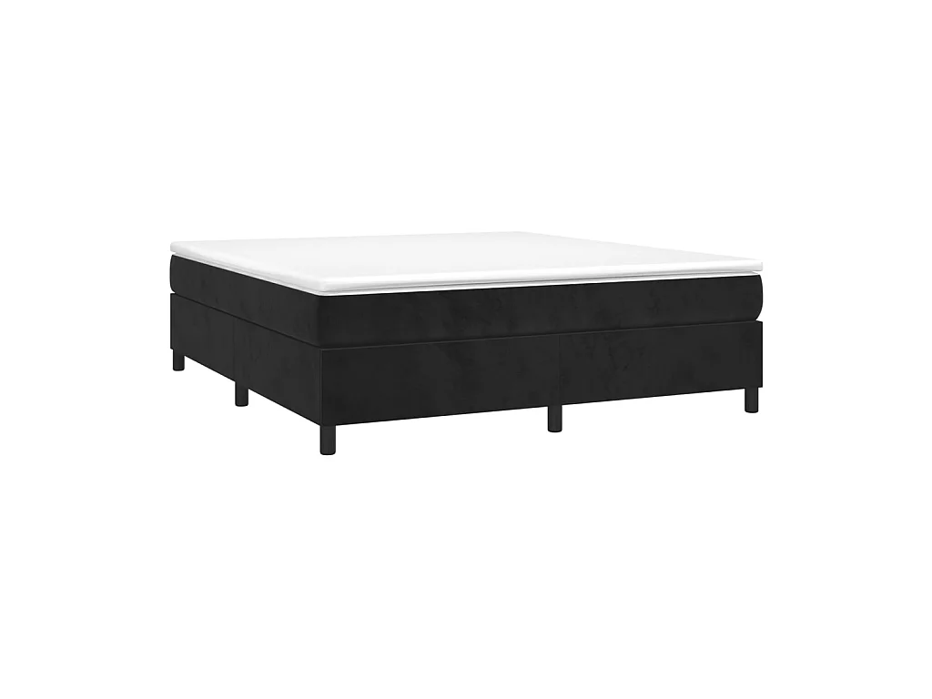 Letto matrimoniale a Molle Nero 160x200 cm in Tessuto CFW285758