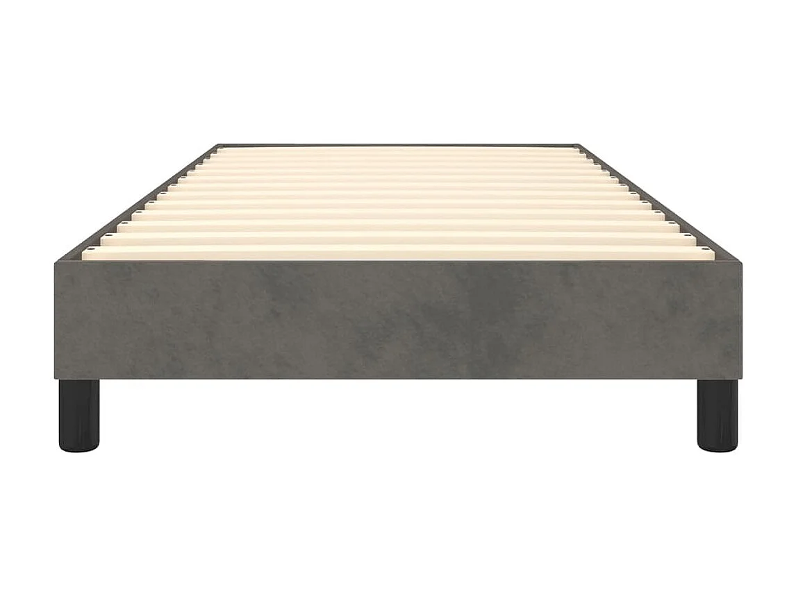 Lit adulte Gris foncé 100 x 200 cm Velours BE9264