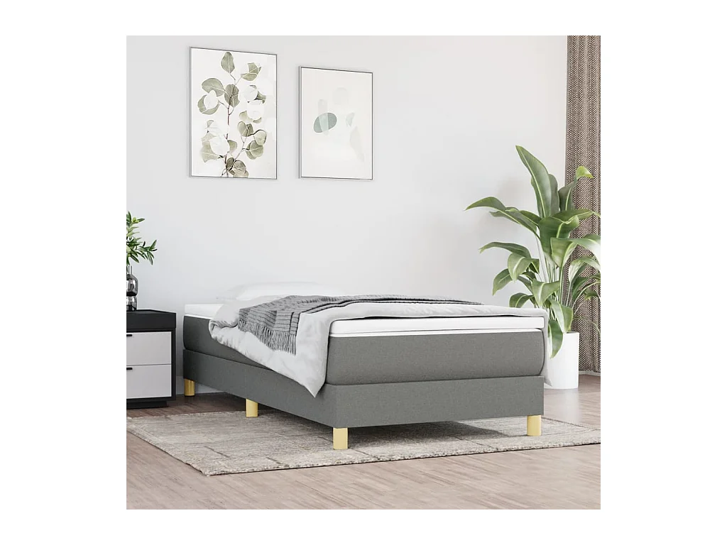 Bedframe stof donkergrijs 100x200 cm NL38837