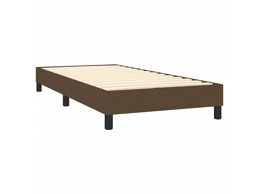 Lit adulte Marron foncé 90x200 cm Tissu BE1065