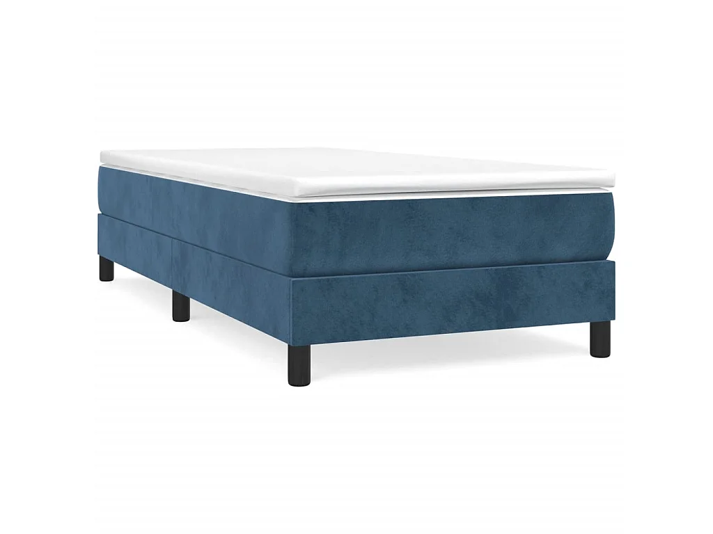 Lit adulte Bleu foncé 80x200 cm Velours BE2998