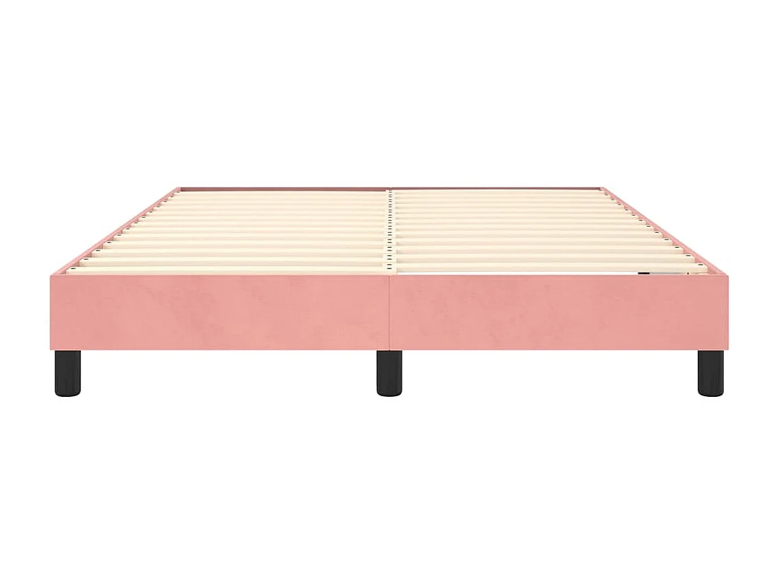Lit adulte Rose 140x190 cm Velours BE2370