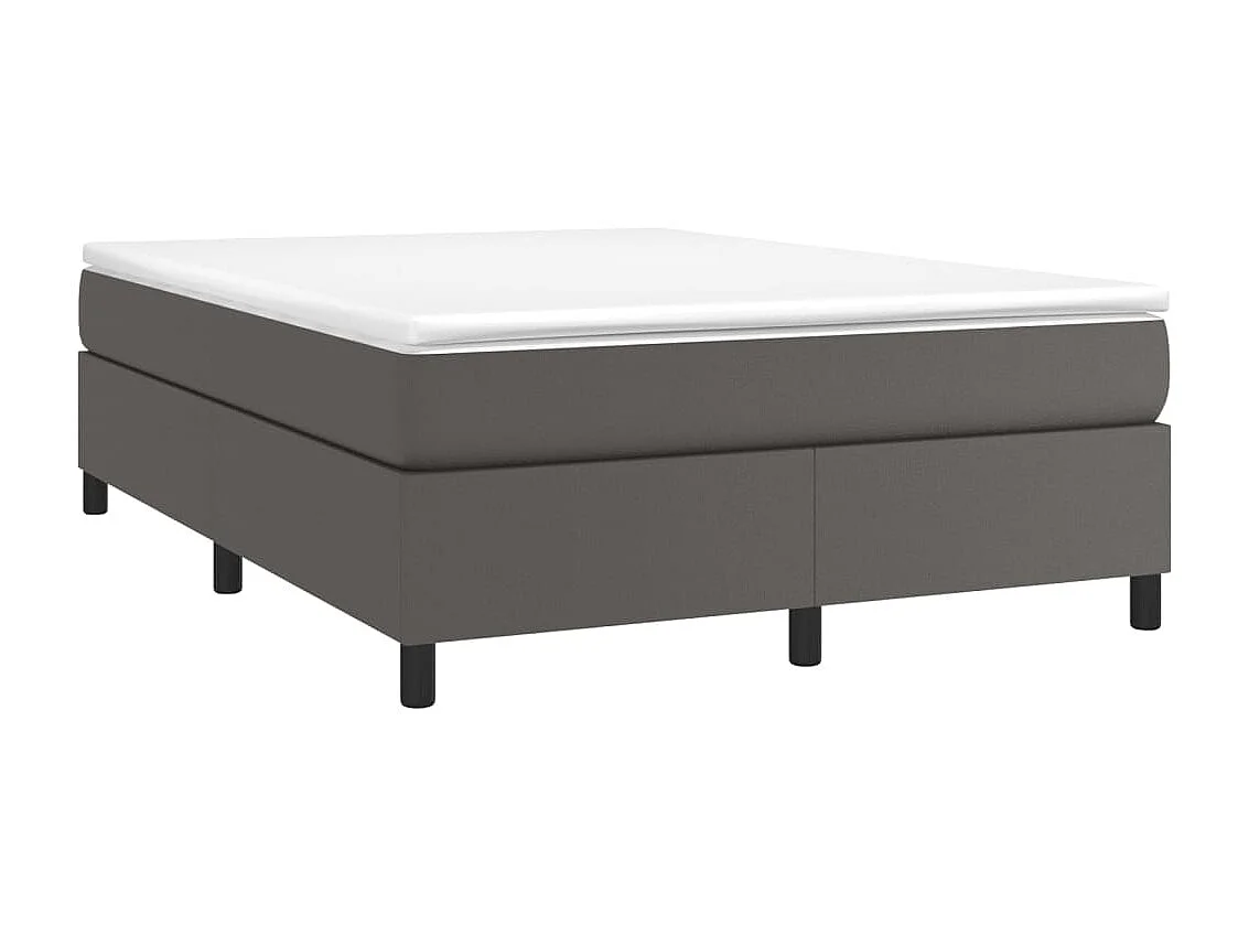 Lit adulte Gris 140x190 cm Similicuir BE9424