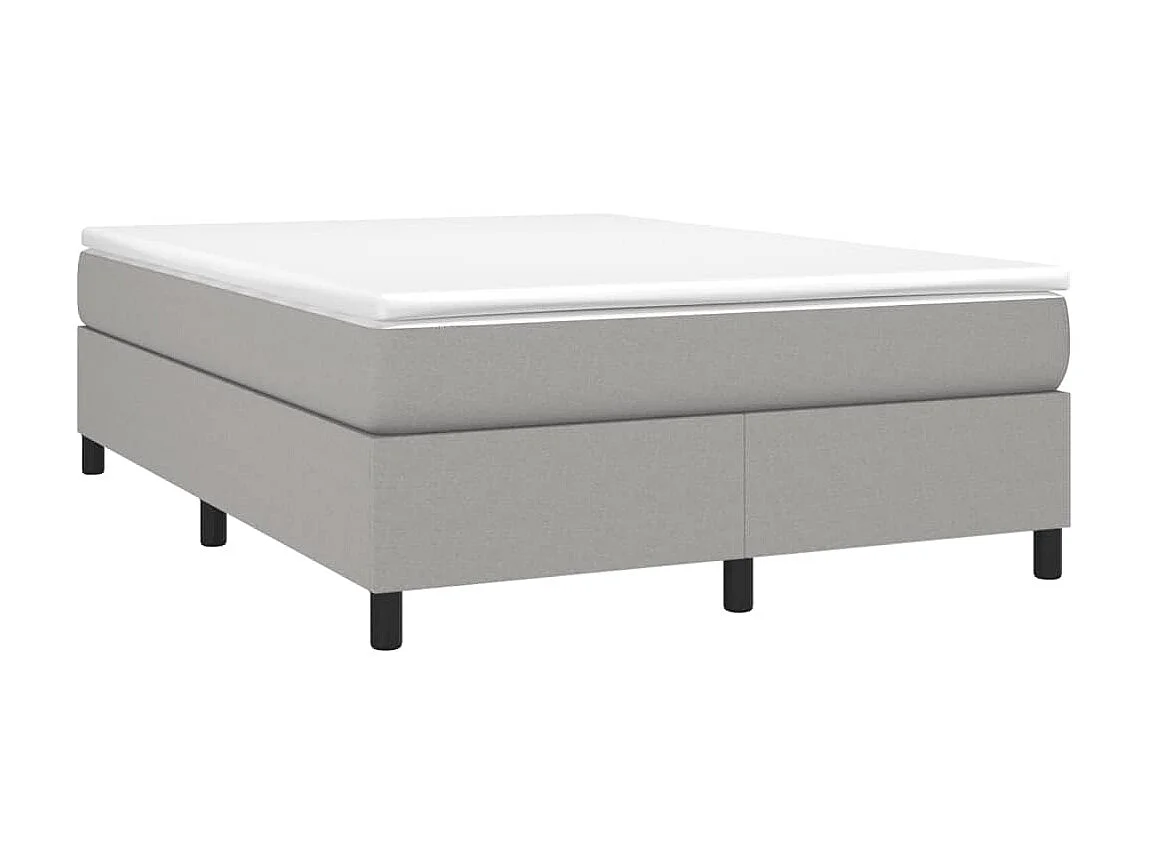 Lit adulte Gris clair 140x190 cm Tissu BE7244