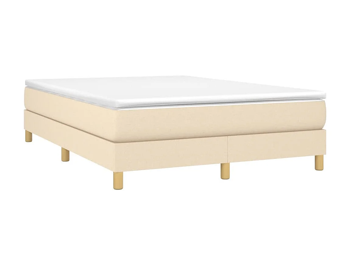 Lit adulte Crème 140x190 cm Tissu BE9612