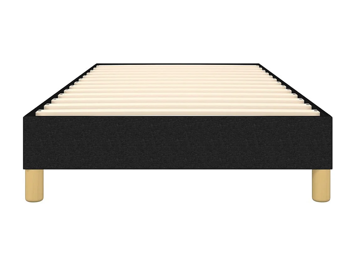 Lit adulte Noir 90x190 cm Tissu BE1749