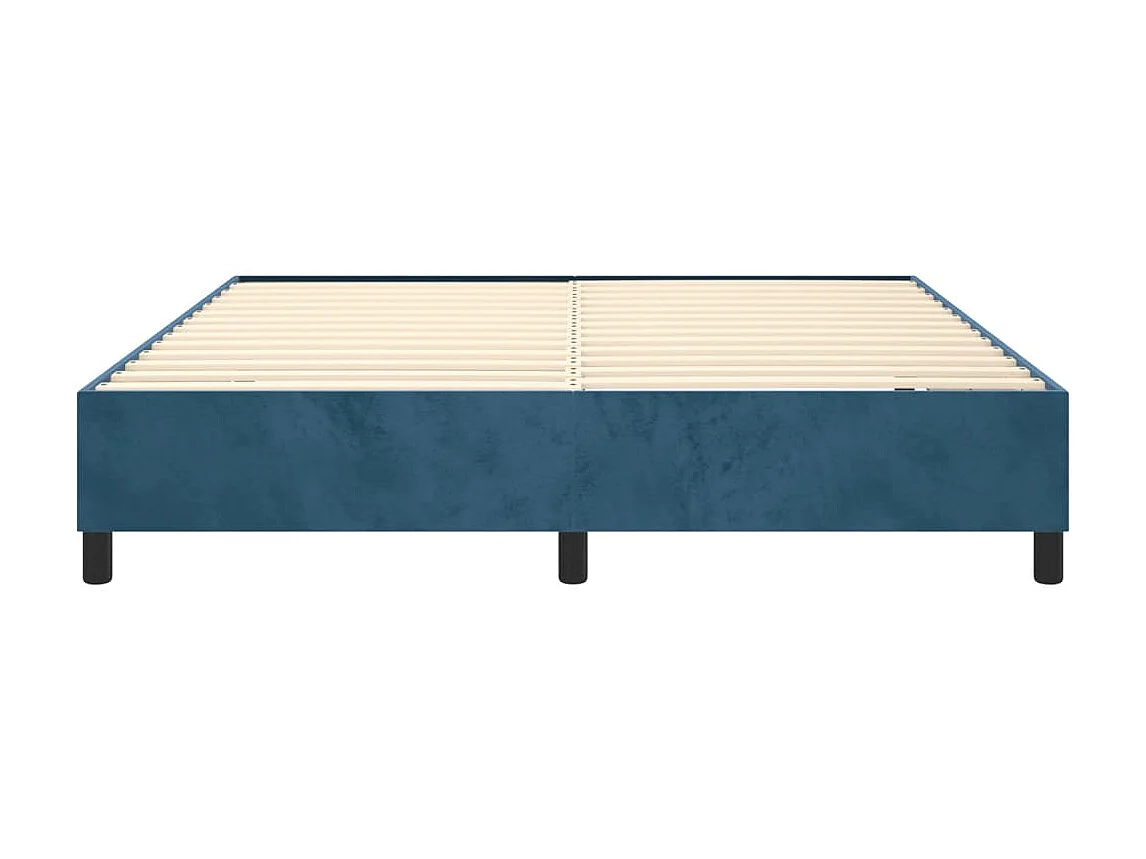 Lit adulte Bleu foncé 180x200 cm Velours BE4602