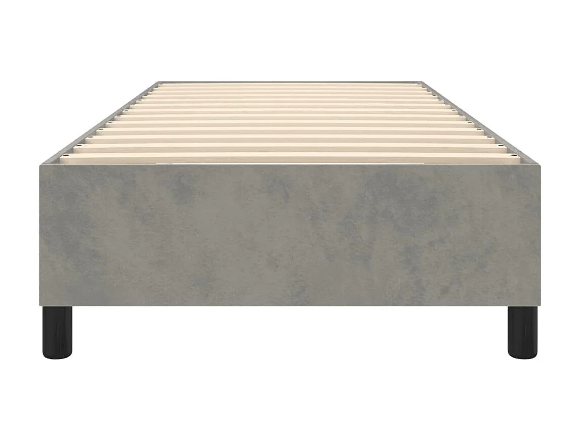 Lit adulte Gris clair 100x200 cm Velours BE1320