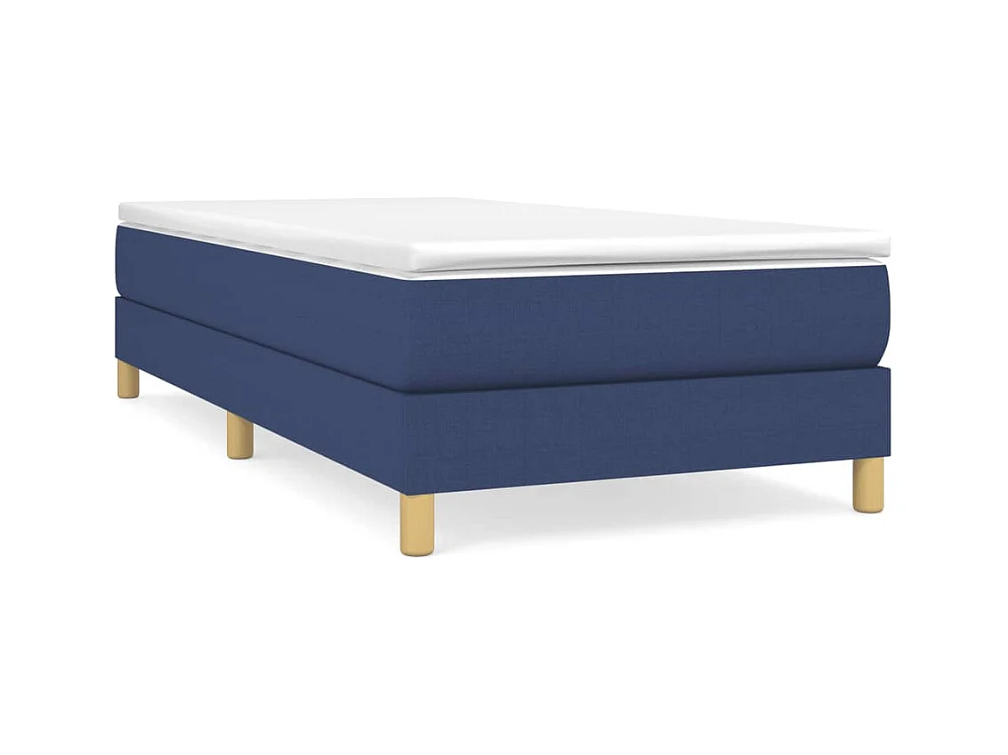 Letto singolo a Molle Blu 90x200 cm in Tessuto CFW724425