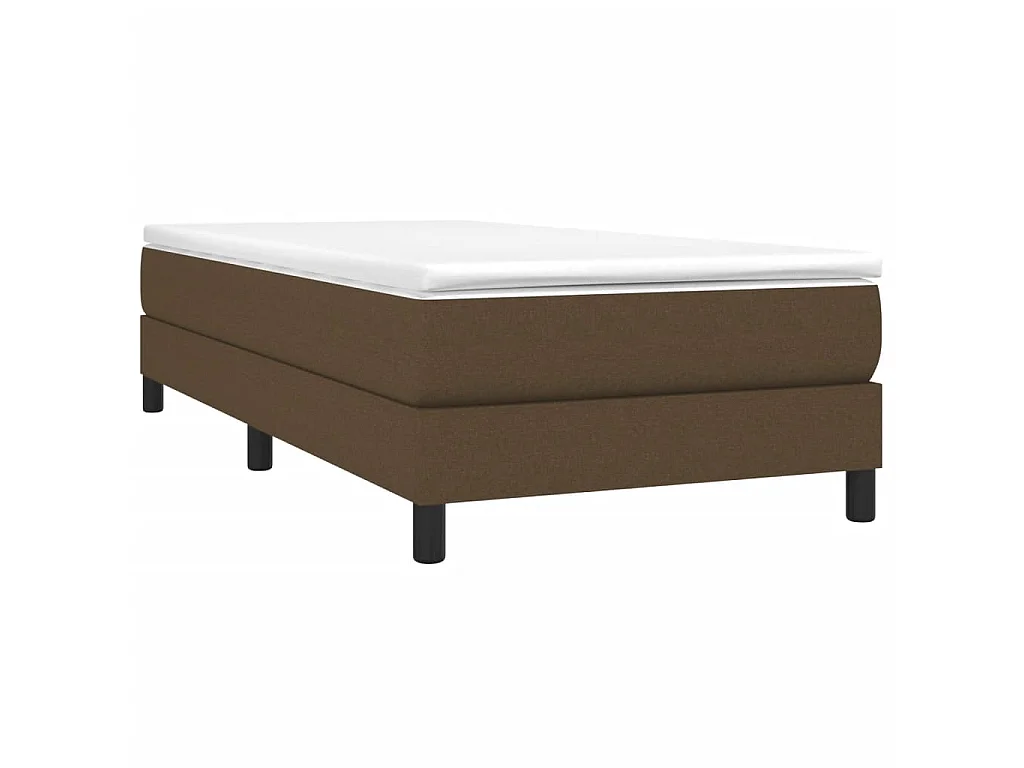 Lit adulte Marron foncé 80x200 cm Tissu BE1880