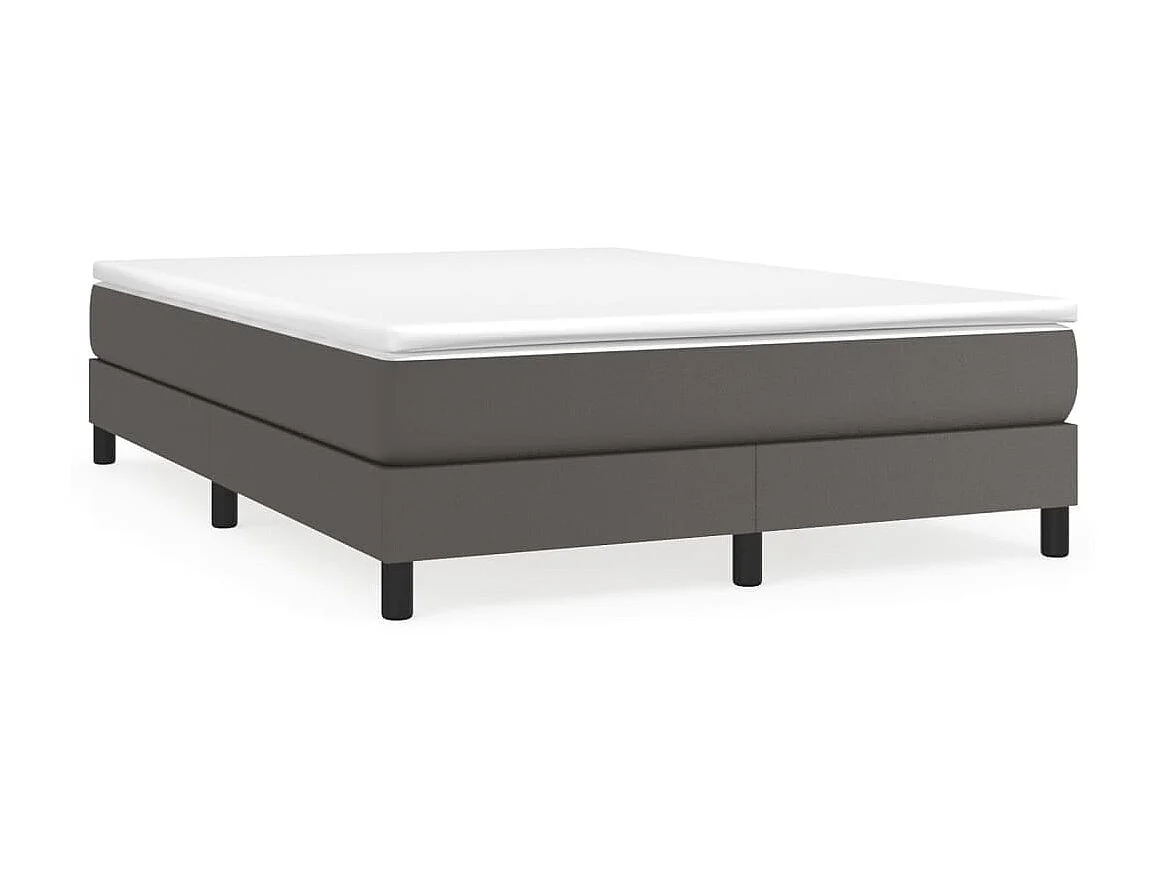 Lit adulte Gris 140x190 cm Similicuir BE5254