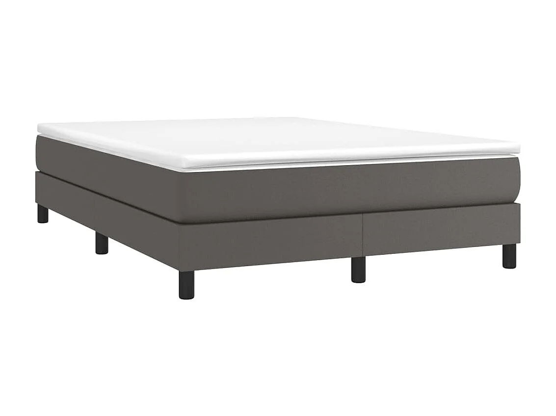 Lit adulte Gris 140x190 cm Similicuir BE5254