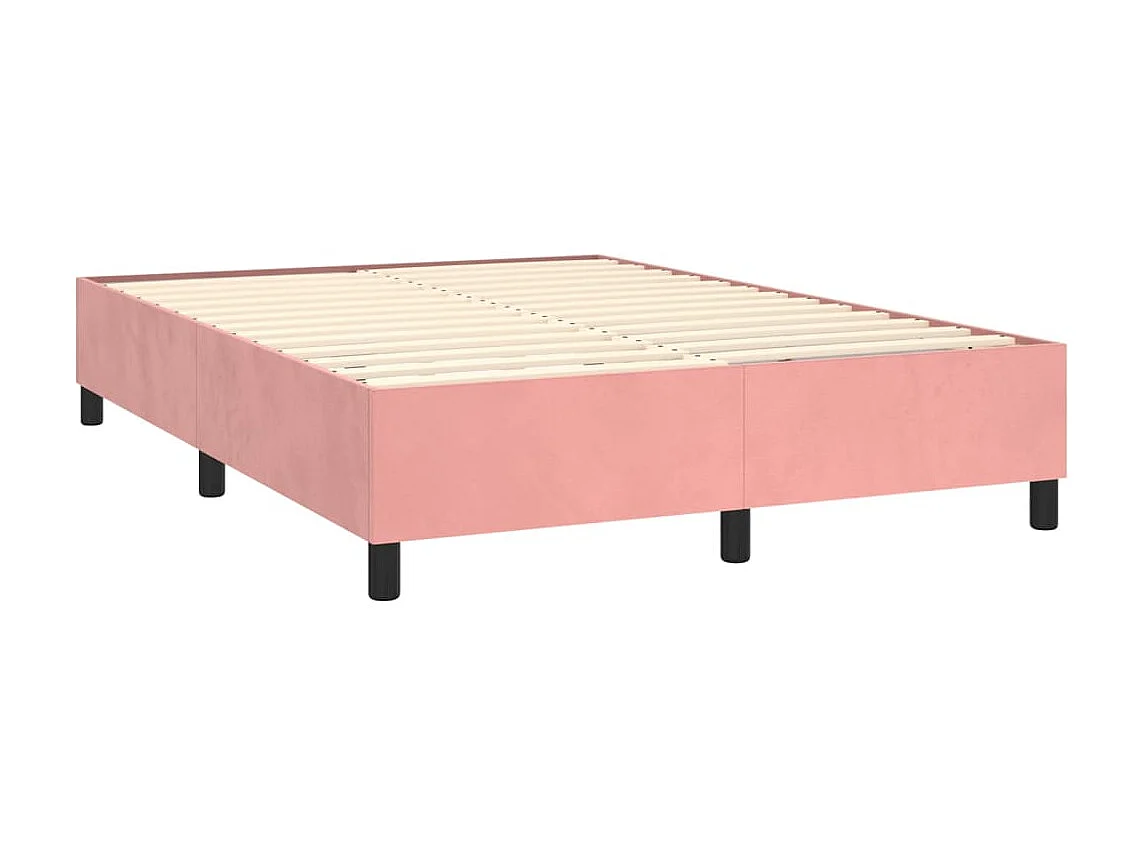 Bedframe fluweel roze 140x190 cm NL38055