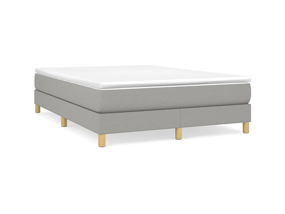 Lit adulte Gris clair 140x200 cm Tissu BE4873