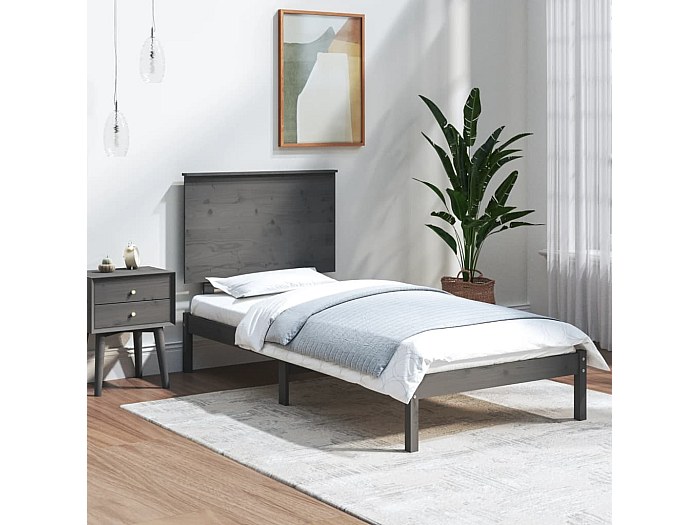 Struttura letto in legno massello di pino bianco 100x200 cm | Leroy Merlin
