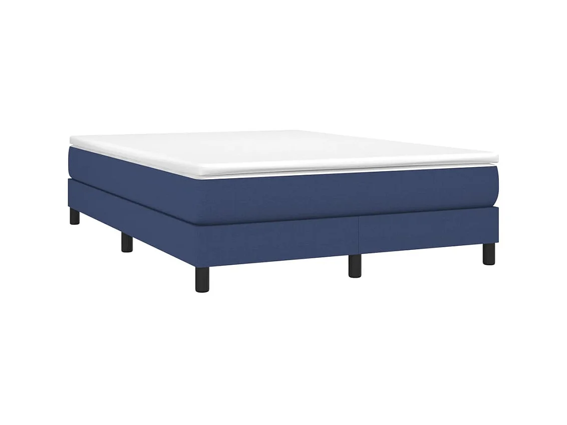 Lit adulte Bleu 140 x 200 cm Tissu BE5080
