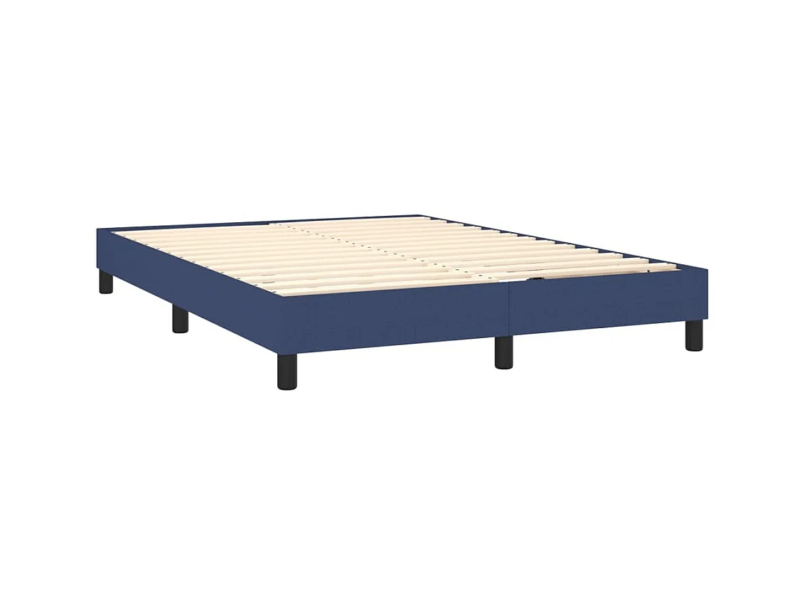 Letto matrimoniale a Molle Blu 140x200 cm in Tessuto CFW923584