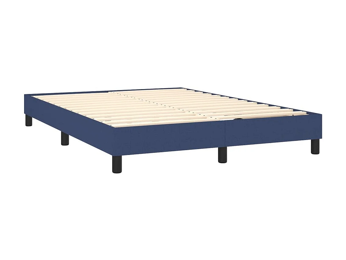 Lit adulte Bleu 140 x 200 cm Tissu BE5080