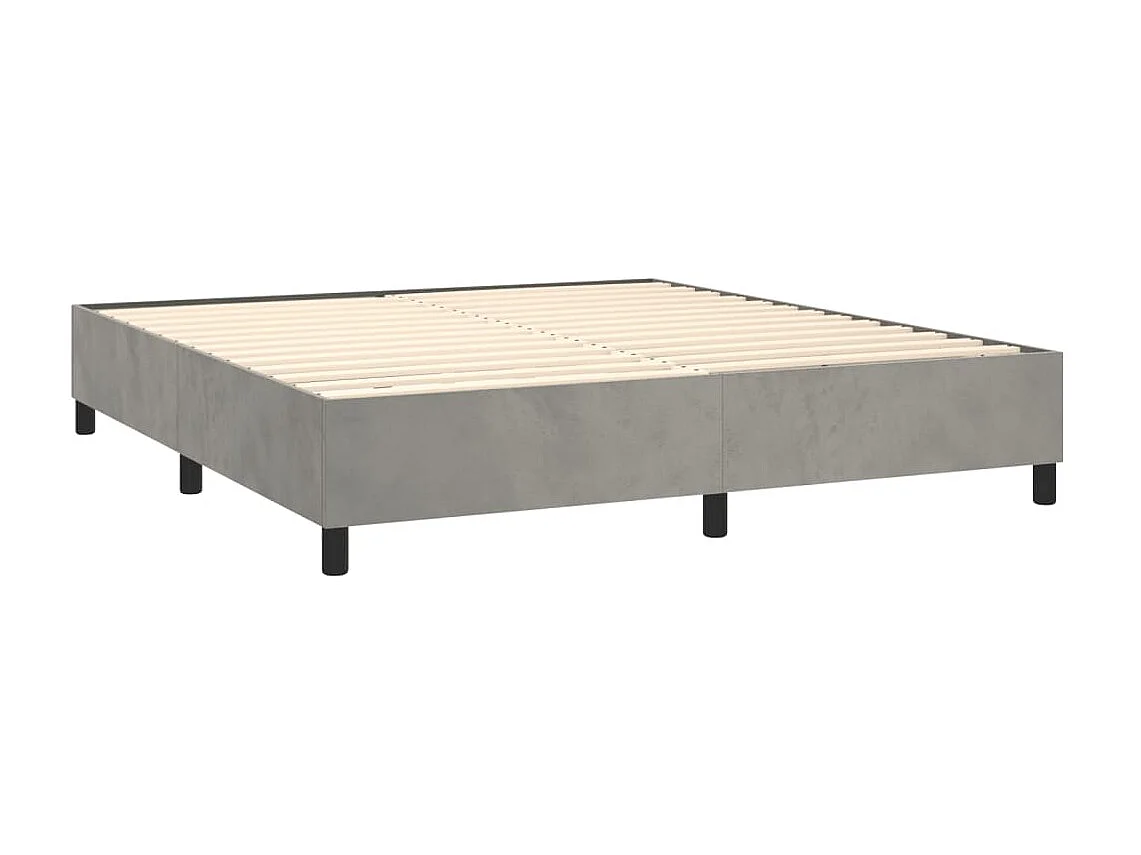 Bedframe fluweel lichtgrijs 180x200 cm NL29745