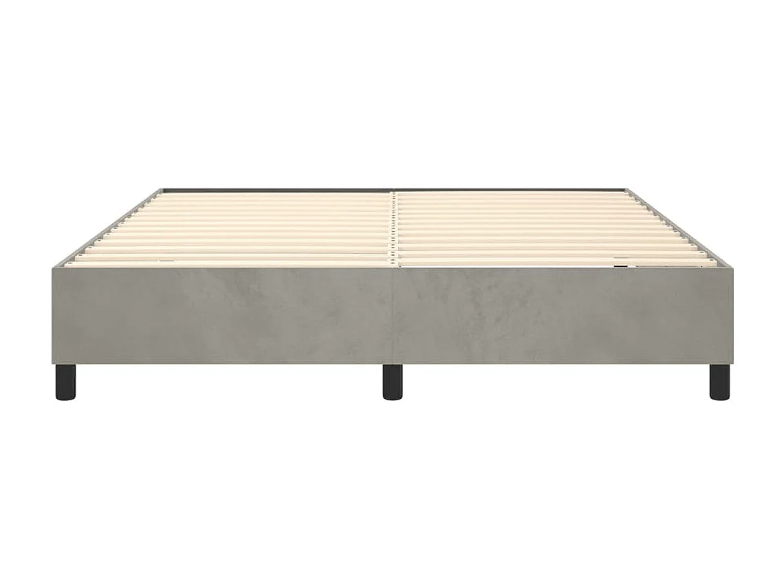 Lit adulte Gris clair 180x200 cm Velours BE3509