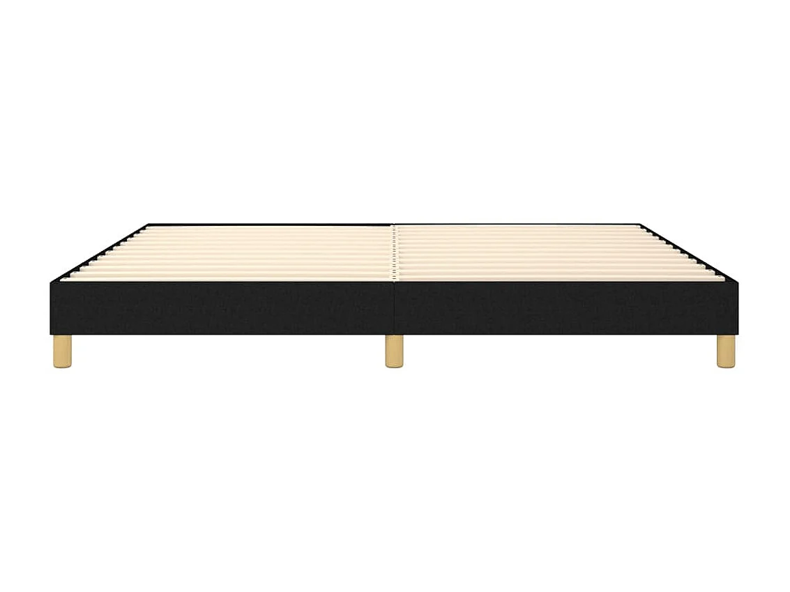 Lit adulte Noir 200x200 cm Tissu BE6327