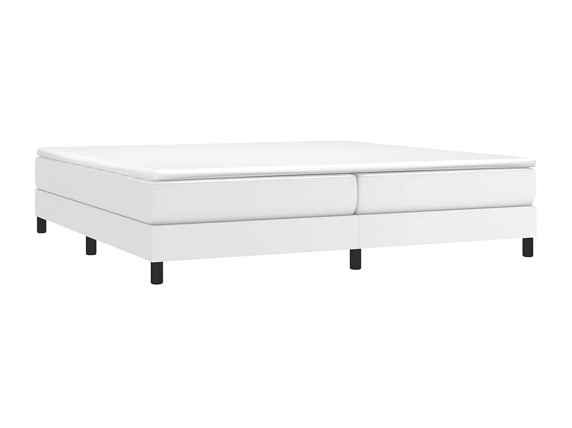 Lit adulte Blanc 200x200 cm Similicuir BE3191
