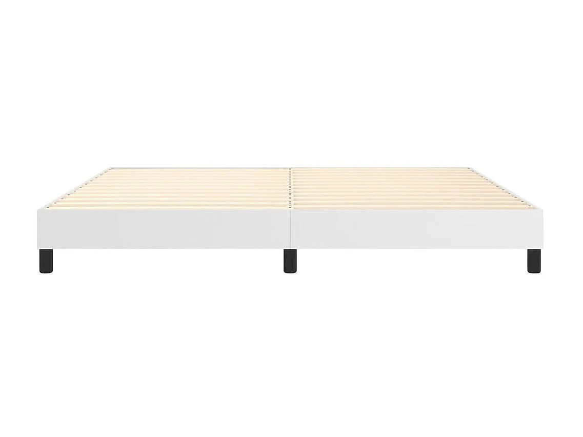 Lit adulte Blanc 200x200 cm Similicuir BE3191