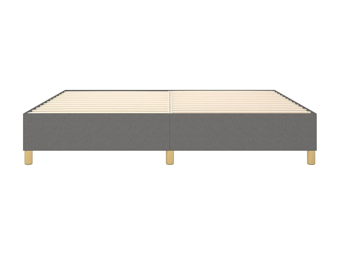 Lit adulte Gris foncé 200 x 200 cm Tissu BE9894