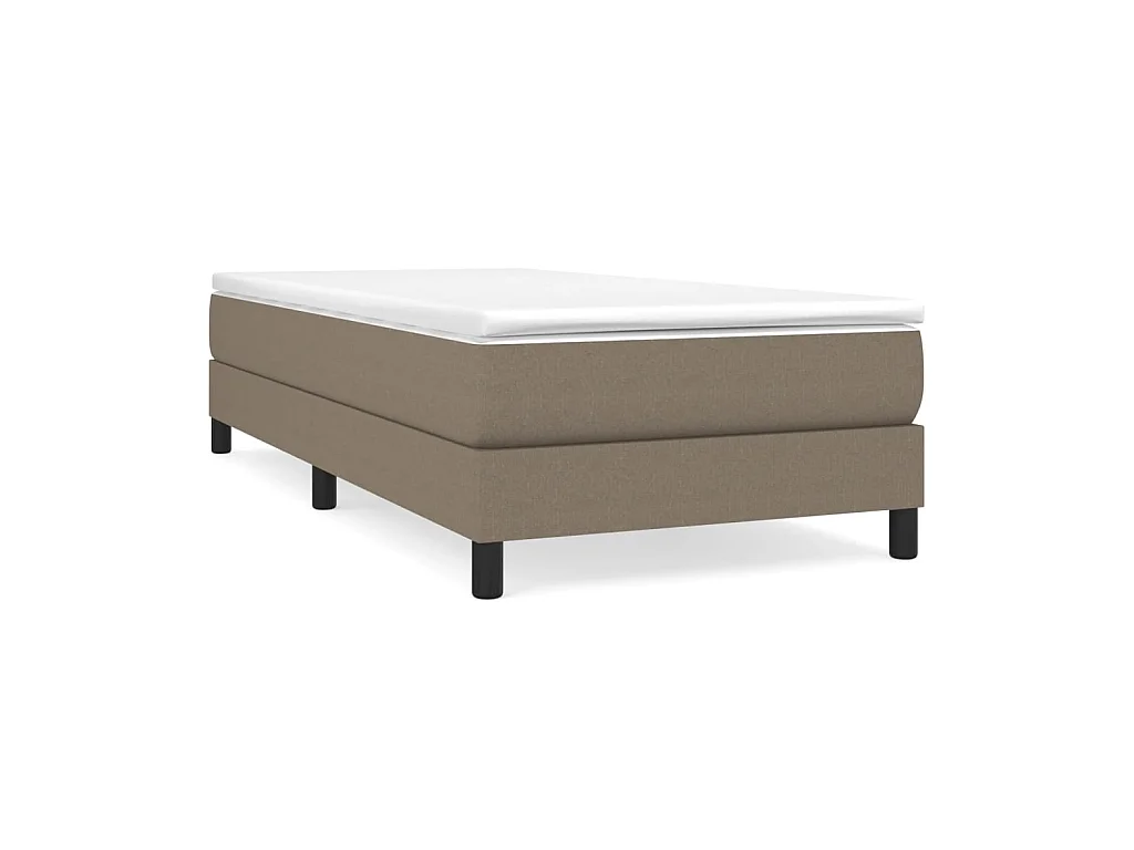 Letto singolo a Molle Tortora 90x200 cm in Tessuto CFW590234