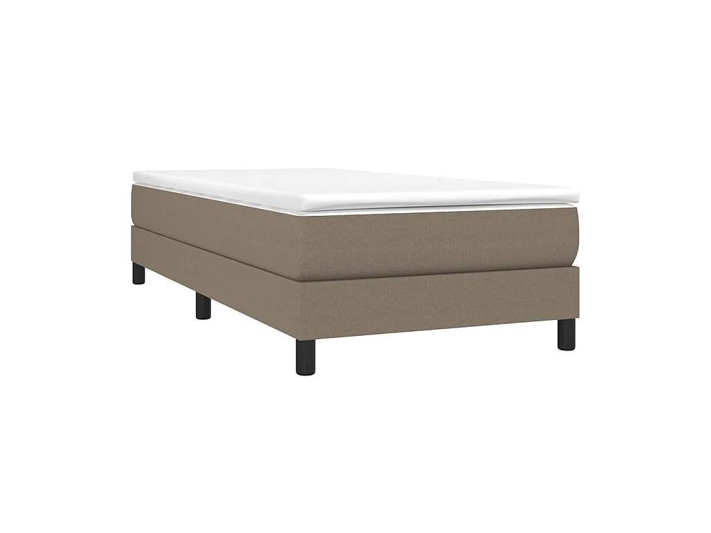 Letto singolo a Molle Tortora 90x200 cm in Tessuto CFW590234
