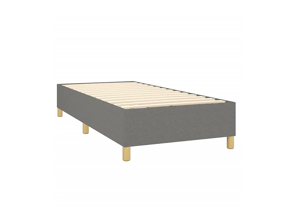 Letto singolo a Molle Grigio Scuro 90x200 cm in Tessuto CFW872487
