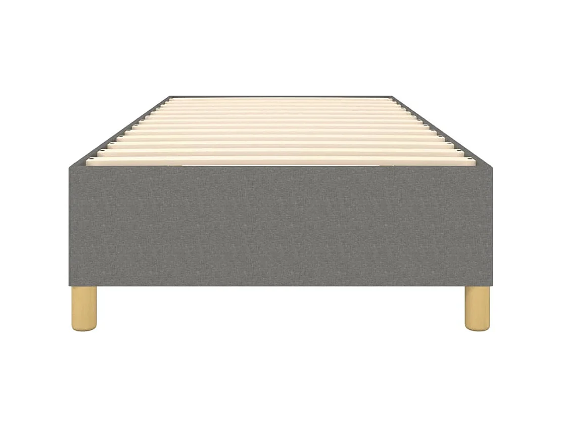 Letto singolo a Molle Grigio Scuro 90x200 cm in Tessuto CFW872487