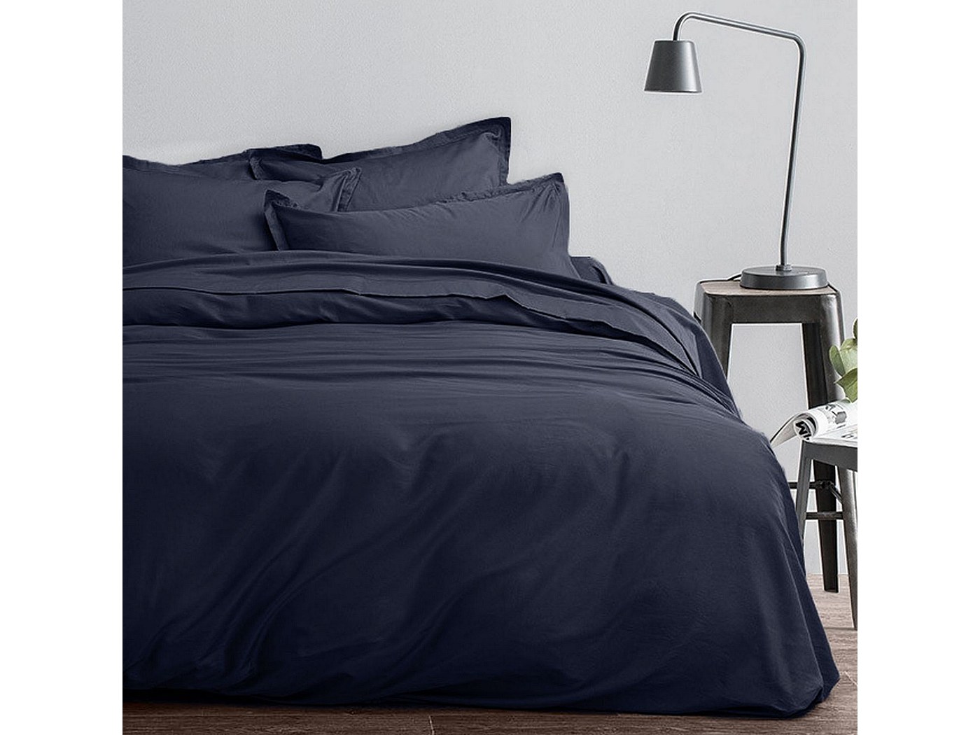 Housse de couette 240x260 + 2 taies d'oreiller 63x63 cm Satin de Coton
