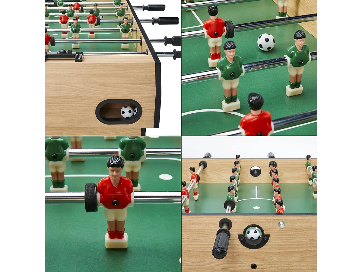 Table multi jeux pliable 16 en 1 pour ado - Baby-foot, ping pong, Billard, bowling, palets,...