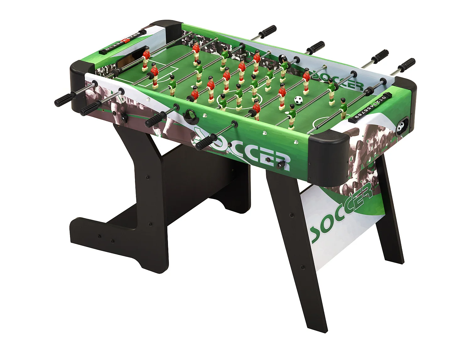 Table de baby-foot d'intérieur pliable - 22 figurines - 3 balles inclues - 2 à 4 joueurs
