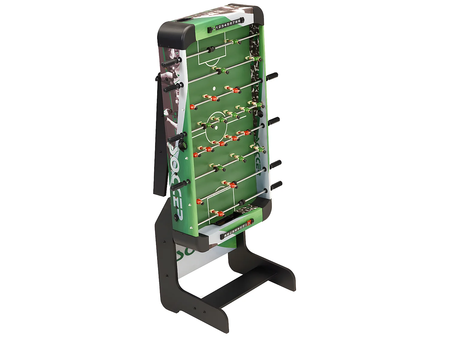 Table de baby-foot d'intérieur pliable - 22 figurines - 3 balles inclues - 2 à 4 joueurs