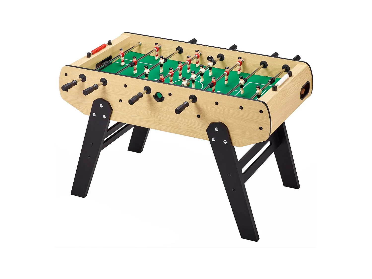 Baby-foot adulte - Robuste - Barres télescopiques - 2 à 4 joueurs - 3 Balles liège inclues