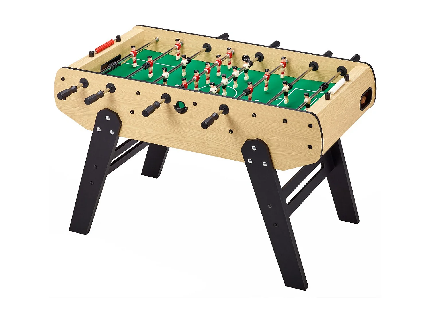 Baby-foot adulte - Robuste - Barres télescopiques - 2 à 4 joueurs - 3 Balles liège inclues