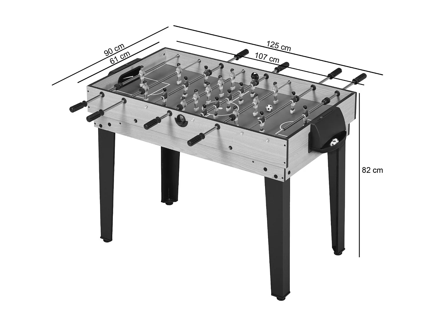 Table de jeux 10 en 1 - Baby-Foot - Billard - Ping Pong - Hockey - Bowling - Cartes - Structure Bois - Accessoires Inclus