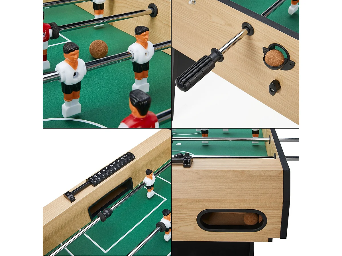 Table multi jeux pliable 4 en 1 adulte - Baby-foot - Billard - Ping Pong - Hockey
