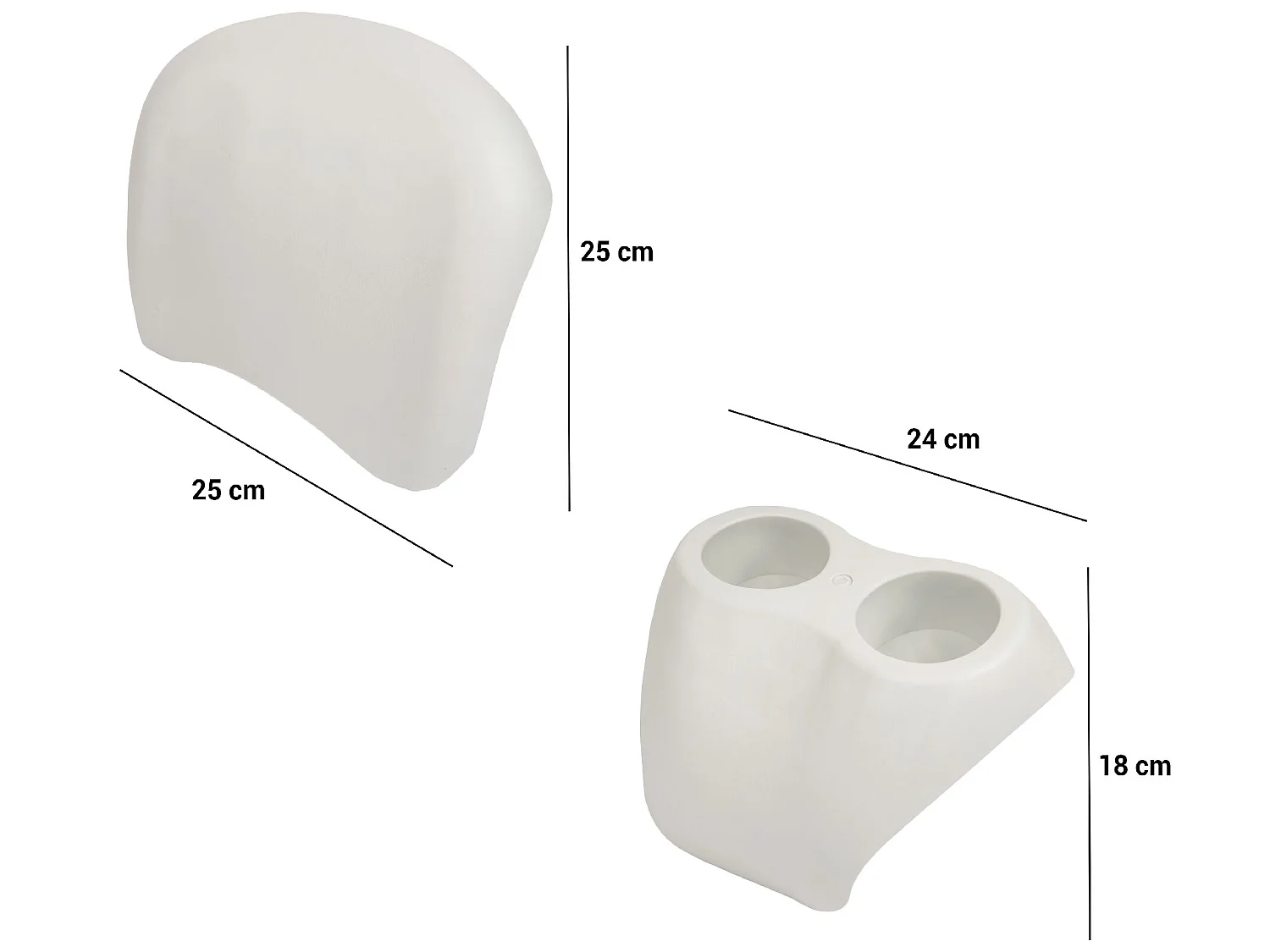 Set confort : 2 Reposes tête et 1 porte verre pour spa gonflable