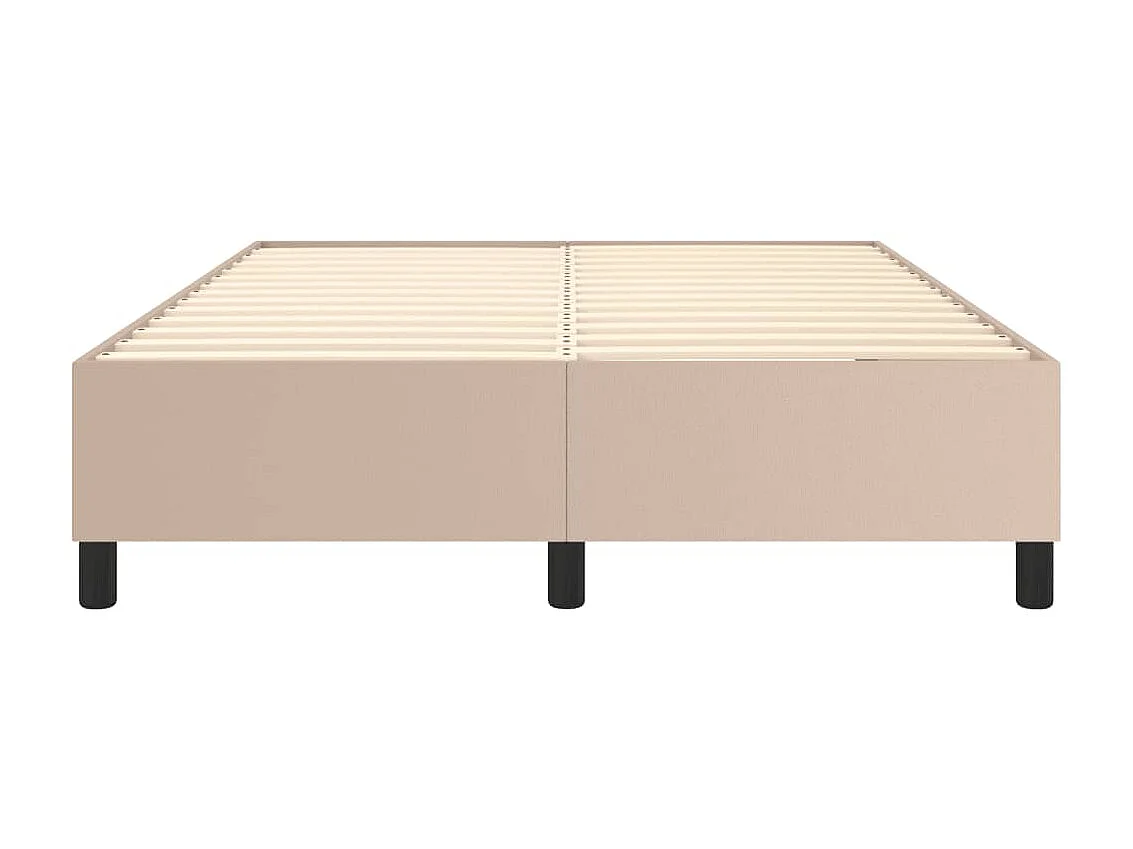 Lit adulte Cappuccino 140x200 cm Similicuir BE6980