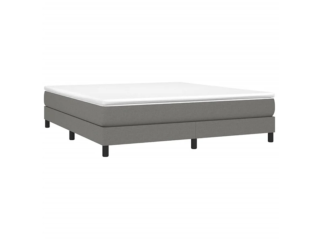 Lit adulte Gris foncé 160 x 200 cm Tissu BE7289