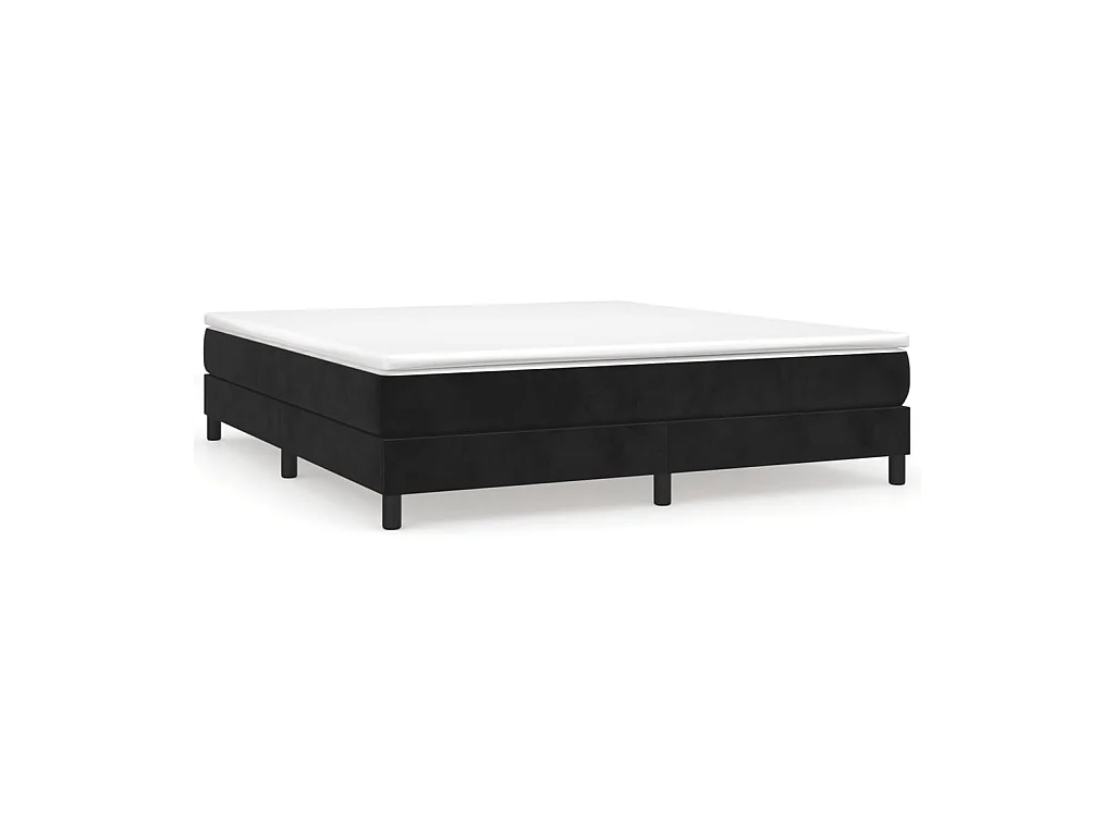 Letto matrimoniale a Molle Nero 160x200 cm in Tessuto CFW330549