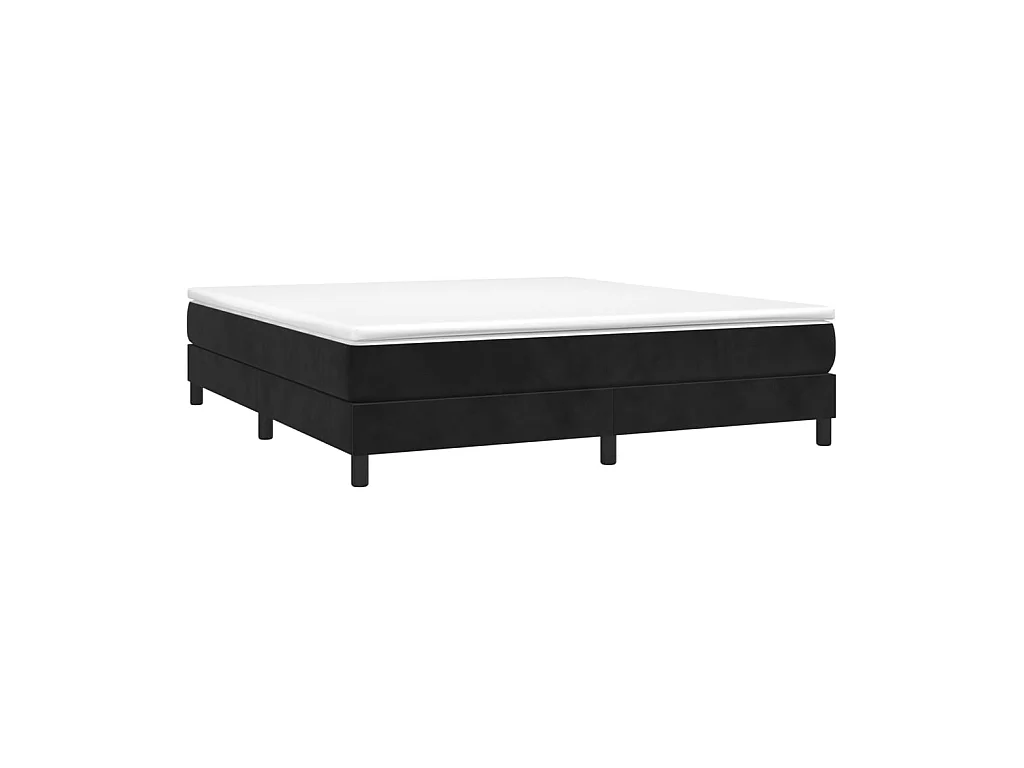 Letto matrimoniale a Molle Nero 160x200 cm in Tessuto CFW330549