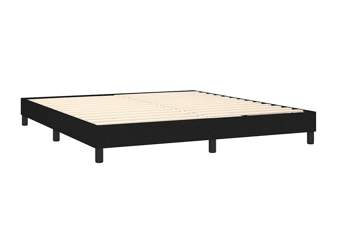 Lit adulte Noir 180 x 200 cm Tissu BE1519